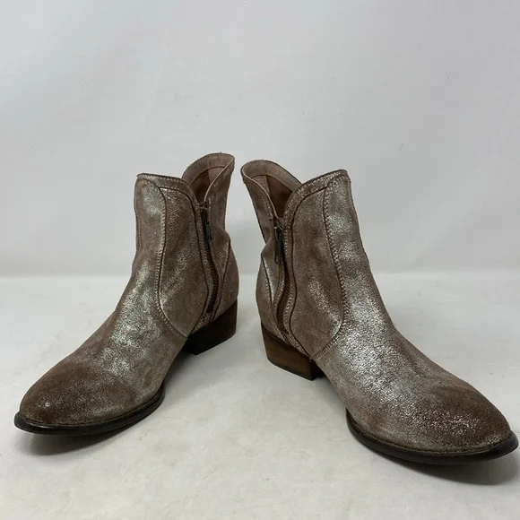 Anthropologie Seychelles Lucky Penny Double Zippered Boots in Pewter - Picture 3 of 8